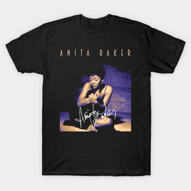 Anita Baker Signature T-Shirt by sarsim citarsy